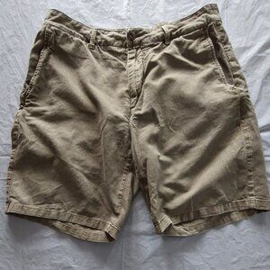 Flint and Tinder Men's Cotton Linen Shorts Olive Green 33"/9"